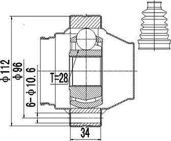 Dynamatrix DCV699148 - Kit giunti, Semiasse autozon.pro