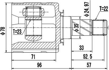 Dynamatrix DCV644009 - Kit giunti, Semiasse autozon.pro