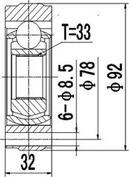 Dynamatrix DCV653001 - Kit giunti, Semiasse autozon.pro