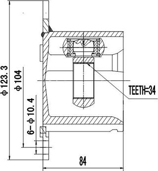 Dynamatrix DCV661044 - Kit giunti, Semiasse autozon.pro