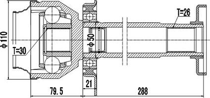 Dynamatrix DCV661021 - Kit giunti, Semiasse autozon.pro