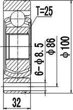 Dynamatrix DCV602006 - Kit giunti, Semiasse autozon.pro