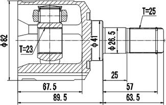 Dynamatrix DCV624008 - Kit giunti, Semiasse autozon.pro