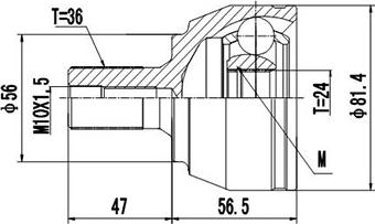 Dynamatrix DCV899129 - Kit giunti, Semiasse autozon.pro