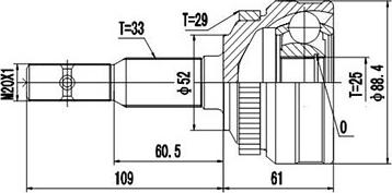 Dynamatrix DCV844056 - Kit giunti, Semiasse autozon.pro