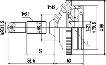 Dynamatrix DCV845067 - Kit giunti, Semiasse autozon.pro