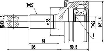 Dynamatrix DCV841009 - Kit giunti, Semiasse autozon.pro