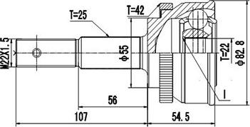 Dynamatrix DCV841002 - Kit giunti, Semiasse autozon.pro