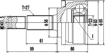 Dynamatrix DCV841018 - Kit giunti, Semiasse autozon.pro