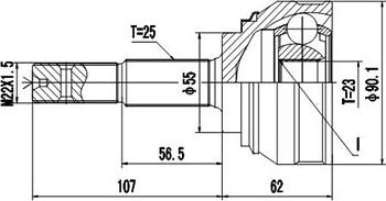 Dynamatrix DCV841078 - Kit giunti, Semiasse autozon.pro