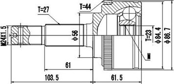 Dynamatrix DCV841142 - Kit giunti, Semiasse autozon.pro