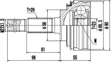 Dynamatrix DCV859005 - Kit giunti, Semiasse autozon.pro