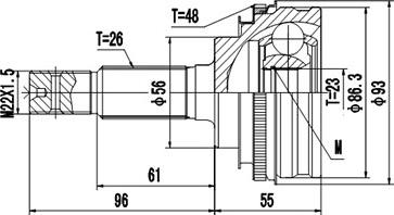 Dynamatrix DCV859006 - Kit giunti, Semiasse autozon.pro