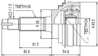 Dynamatrix DCV859018 - Kit giunti, Semiasse autozon.pro