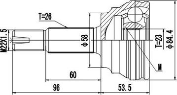 Dynamatrix DCV859036 - Kit giunti, Semiasse autozon.pro