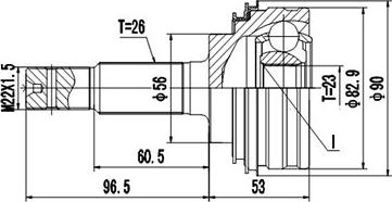 Dynamatrix DCV859020 - Kit giunti, Semiasse autozon.pro