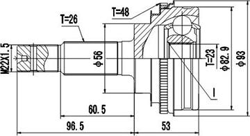 Dynamatrix DCV859021 - Kit giunti, Semiasse autozon.pro