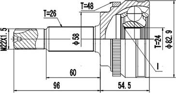 Dynamatrix DCV859153 - Kit giunti, Semiasse autozon.pro