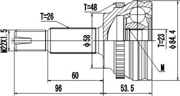 Dynamatrix DCV859136 - Kit giunti, Semiasse autozon.pro