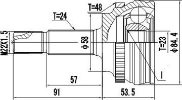 Dynamatrix DCV859137 - Kit giunti, Semiasse autozon.pro