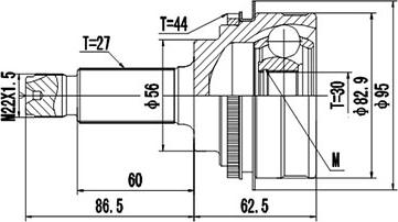 Dynamatrix DCV856009 - Kit giunti, Semiasse autozon.pro