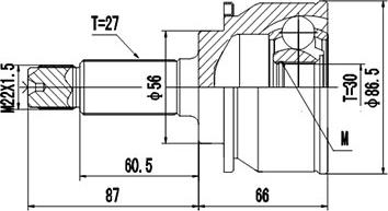 Dynamatrix DCV856004 - Kit giunti, Semiasse autozon.pro