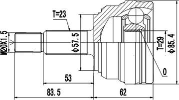 Dynamatrix DCV850003 - Kit giunti, Semiasse autozon.pro