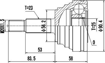 Dynamatrix DCV850026 - Kit giunti, Semiasse autozon.pro