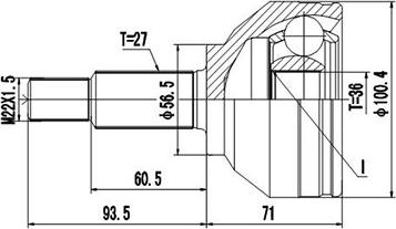 Dynamatrix DCV860005 - Kit giunti, Semiasse autozon.pro