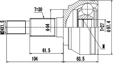 Dynamatrix DCV861050 - Kit giunti, Semiasse autozon.pro