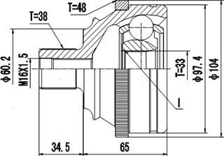 Dynamatrix DCV861004 - Kit giunti, Semiasse autozon.pro