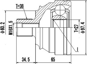 Dynamatrix DCV861005 - Kit giunti, Semiasse autozon.pro