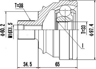 Dynamatrix DCV861003 - Kit giunti, Semiasse autozon.pro