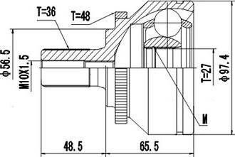 Dynamatrix DCV862009 - Kit giunti, Semiasse autozon.pro