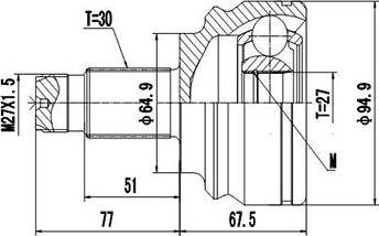 Dynamatrix DCV805001 - Kit giunti, Semiasse autozon.pro