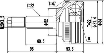 Dynamatrix DCV808021 - Kit giunti, Semiasse autozon.pro