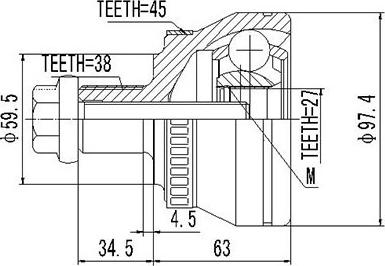 Dynamatrix DCV803067 - Kit giunti, Semiasse autozon.pro