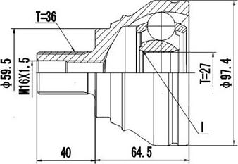 Dynamatrix DCV803002 - Kit giunti, Semiasse autozon.pro