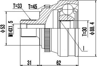 Dynamatrix DCV803012 - Kit giunti, Semiasse autozon.pro