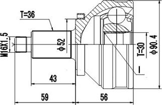 Dynamatrix DCV803024 - Kit giunti, Semiasse autozon.pro