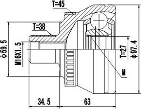 Dynamatrix DCV803078 - Kit giunti, Semiasse autozon.pro