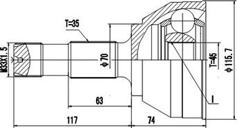 Dynamatrix DCV810050 - Kit giunti, Semiasse autozon.pro