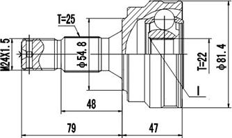 Dynamatrix DCV810001 - Kit giunti, Semiasse autozon.pro