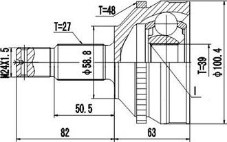 Dynamatrix DCV810015 - Kit giunti, Semiasse autozon.pro