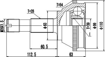 Dynamatrix DCV810013 - Kit giunti, Semiasse autozon.pro