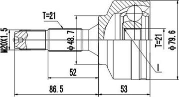 Dynamatrix DCV810026 - Kit giunti, Semiasse autozon.pro