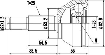 Dynamatrix DCV818013 - Kit giunti, Semiasse autozon.pro