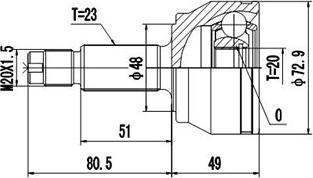 Dynamatrix DCV818017 - Kit giunti, Semiasse autozon.pro