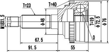 Dynamatrix DCV812021 - Kit giunti, Semiasse autozon.pro