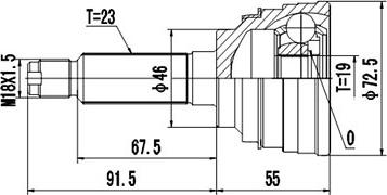 Dynamatrix DCV812028 - Kit giunti, Semiasse autozon.pro